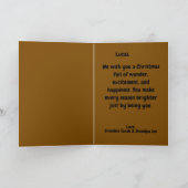 schattige peperkoekjongen Kerstmis Vouwbare Kerstk Feestdagen Kaart (Binnen)