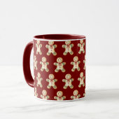 Schattige peperkoekjongen koffie drinkend mok (Voorkant links)