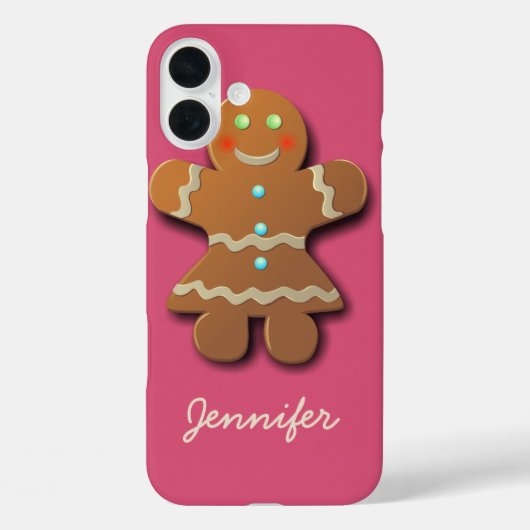 Schattige peperkoekkoekje in feestjurk Case-Mate iPhone case (Achterkant)