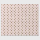 Schattige peperkoekkoekjespatroon girly blush pink cadeaupapier (Vlak)