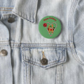 Schattige peperkoekmannetjes Kerstvakantie Ronde Button 5,7 Cm (In situ)