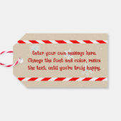 Schattige peperkoekvliegtuig cadeaulabel (Achterkant Horizontaal)