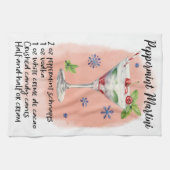 Schattige Peppermint Martini Kerst Drink Recept Theedoek (Horizontaal)