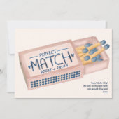 Schattige perfect match roze retro Valentijn foto Feestdagenkaart (Voorkant)