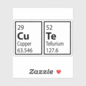 SCHATTIGE periodiek systeem Sticker (Vel)
