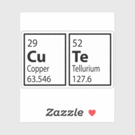 SCHATTIGE periodiek systeem Sticker