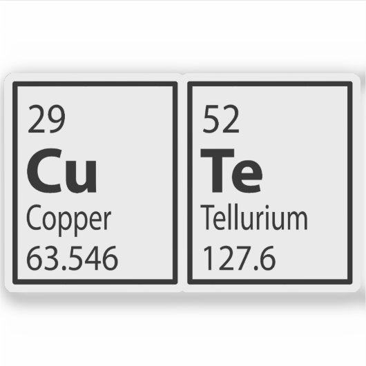 SCHATTIGE periodiek systeem Sticker (Voorkant)