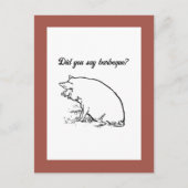 Schattige Perky Pig Boerderij Dierlijke Natuur Car Briefkaart (Voorkant)