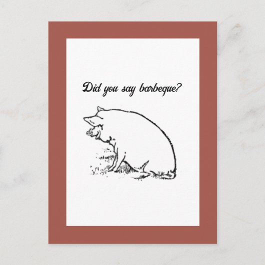 Schattige Perky Pig Boerderij Dierlijke Natuur Car Briefkaart (Voorkant)