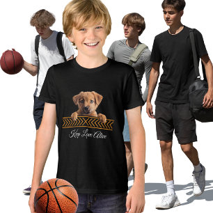 Schattige permanente puppy met gepersonaliseerde t Tri-Blend shirt