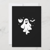 Schattige Personaliseer Halloween Ghost Heart Bat Kaart (Achterkant)