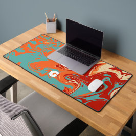 Schattige Personaliseer Pastel Marbel Bureaumat