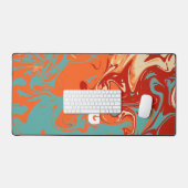 Schattige Personaliseer Pastel Marbel Bureaumat (Keyboard & Muis)