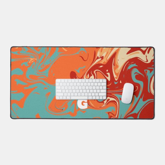 Schattige Personaliseer Pastel Marbel Bureaumat (Keyboard & Muis)