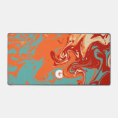 Schattige Personaliseer Pastel Marbel Bureaumat (Voorkant)