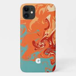 Schattige Personaliseer Pastel Marbel Case-Mate iPhone Case