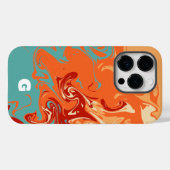 Schattige Personaliseer Pastel Marbel Case-Mate iPhone Case (Achterkant (horizontaal))