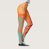 Schattige Personaliseer Pastel Marbel Leggings (Rechts)