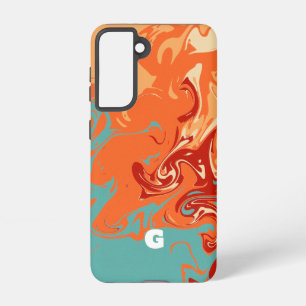 Schattige Personaliseer Pastel Marbel Samsung Galaxy Hoesje