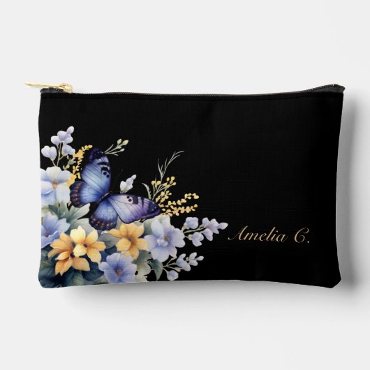 Schattige Personaliseer Vlinder & Wildbloemen Etui (Voorkant)