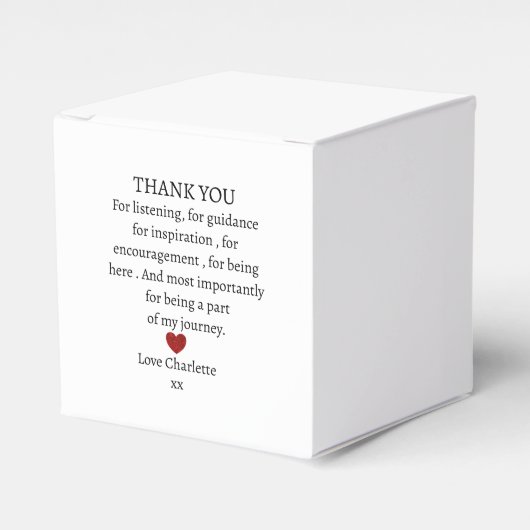 schattige persoonlijke bedankt liefde bedankdoosjes (Voorkant Zijde)