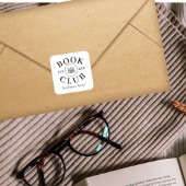 Schattige Persoonlijke Boek Club Leden  Vierkante Sticker