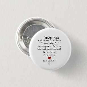 schattige persoonlijke dank je wel liefde ronde button 3,2 cm