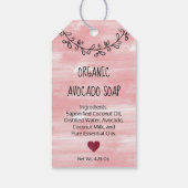 Schattige Persoonlijke Handgemaakte Liefde Roze Wa Cadeaulabel (Achterkant)