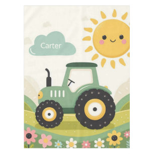 Schattige, persoonlijke tractor/boerderij tafelkleed