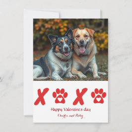 Schattige Persoonlijke Valentijnsdag Voor Huisdier Feestdagenkaart