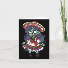 Schattige Peruviaanse zombie Notitiekaartje