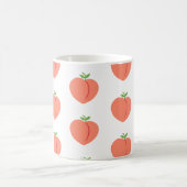 Schattige Perzik Kleurrijke fruitpatroon Koffiemok (Center)