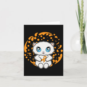 Schattige Perzische Kat Anime Kitten Leukemie Bewu Kaart