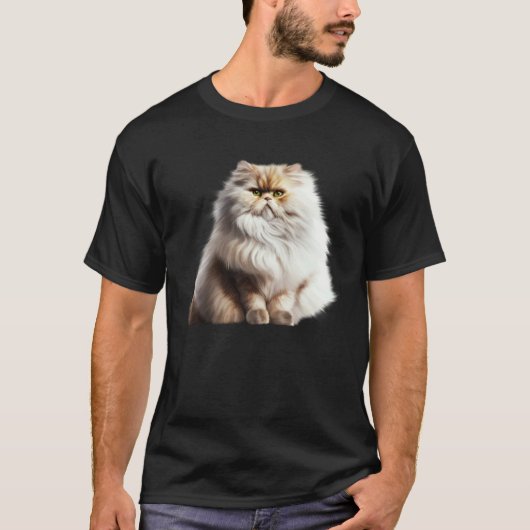Schattige Perzische Kat Fluffy Kat T-shirt (Voorkant)