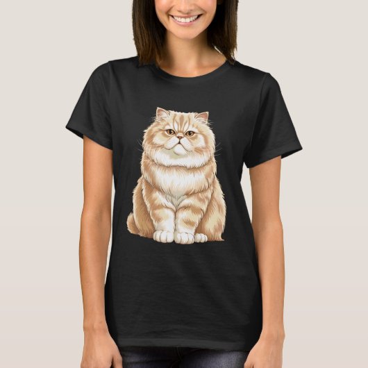 Schattige Perzische Kat T-shirt (Voorkant)