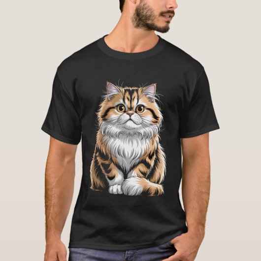 Schattige Perzische Lapjeskat T-shirt (Voorkant)