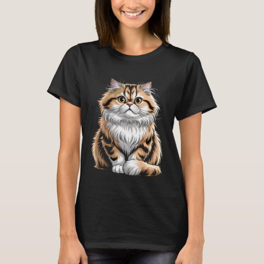 Schattige Perzische Lapjeskat T-shirt (Voorkant)