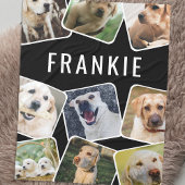 Schattige PET 9 Fotocollage Gepersonaliseerde naam Fleece Deken