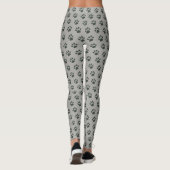 Schattige Pet Dog Paws grijs Leggings (Achterkant)