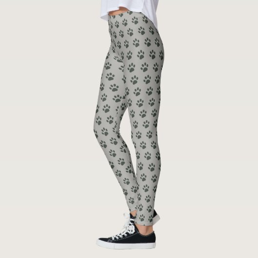 Schattige Pet Dog Paws grijs Leggings (Links)