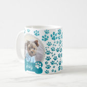 Schattige Pet Dog Photo Lijst Glitter & Paws Patte Koffiemok (Voorkant links)