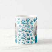 Schattige Pet Dog Photo Lijst Glitter & Paws Patte Koffiemok (Center)