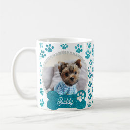 Schattige Pet Dog Photo Lijst Glitter & Paws Patte Koffiemok