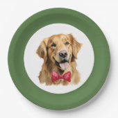 Schattige Pet Golden Retriever Christmas Bord (Voorkant)