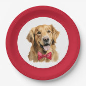 Schattige Pet Golden Retriever Christmas Bord (Voorkant)