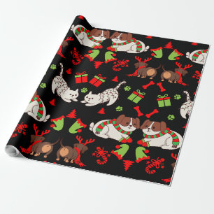 Schattige Pet Patterned kerstcadeau Cadeaupapier
