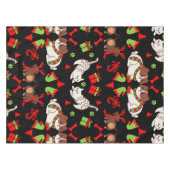 Schattige Pet Patterned kerstcadeau Tafelkleed (Voorkant (Horizontaal))