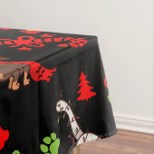 Schattige Pet Patterned kerstcadeau Tafelkleed (Voorbeeld)