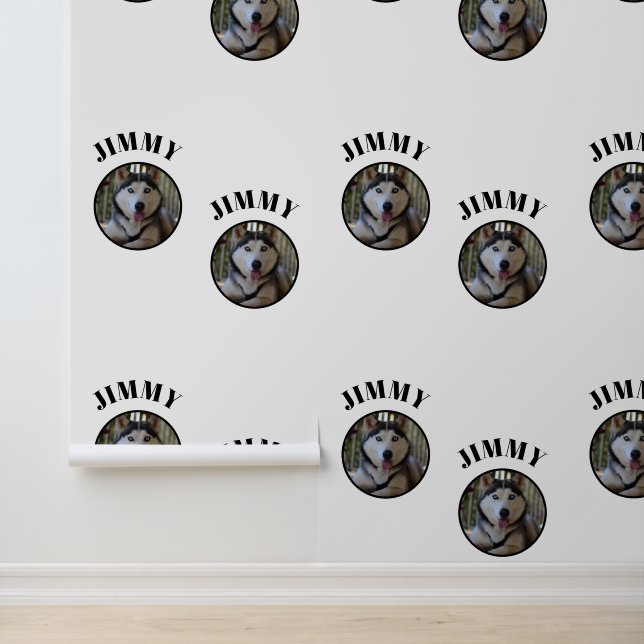 Schattige Pet Photo Paw Print Dog Behang (Applicatie)