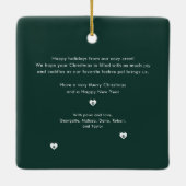 Schattige Pet Photo Script Funny Dog Christmas Keramisch Ornament (Achterkant)